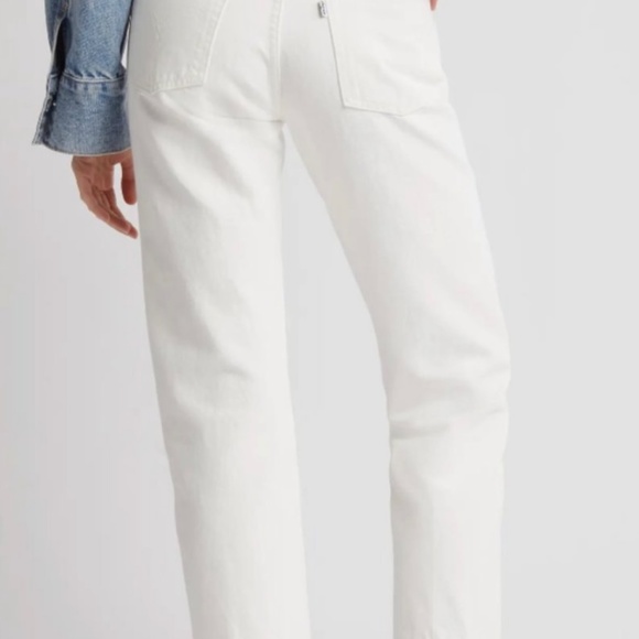 Levi's Denim - White Levi's Premium Wedgie Straight 26" Raw Hem
